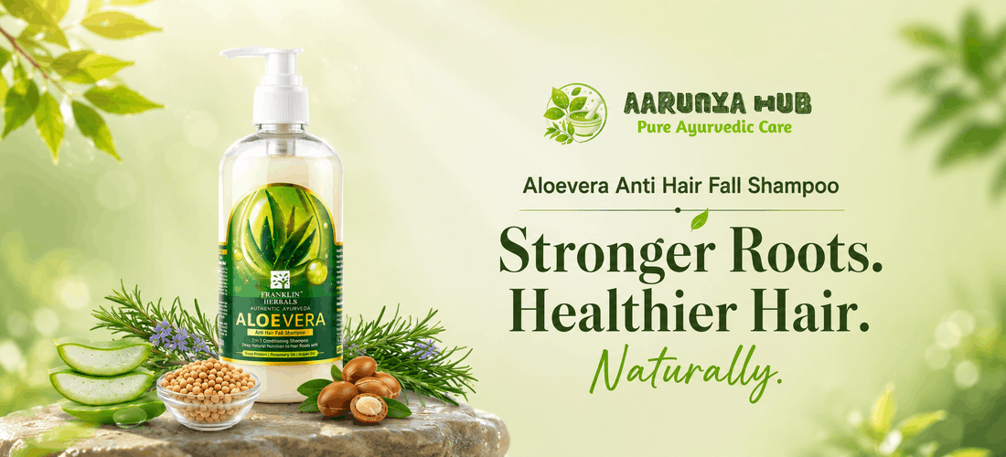 Aarunya Hub Aloe Vera Anti Hair Fall Shampoo for stronger, nourished hair