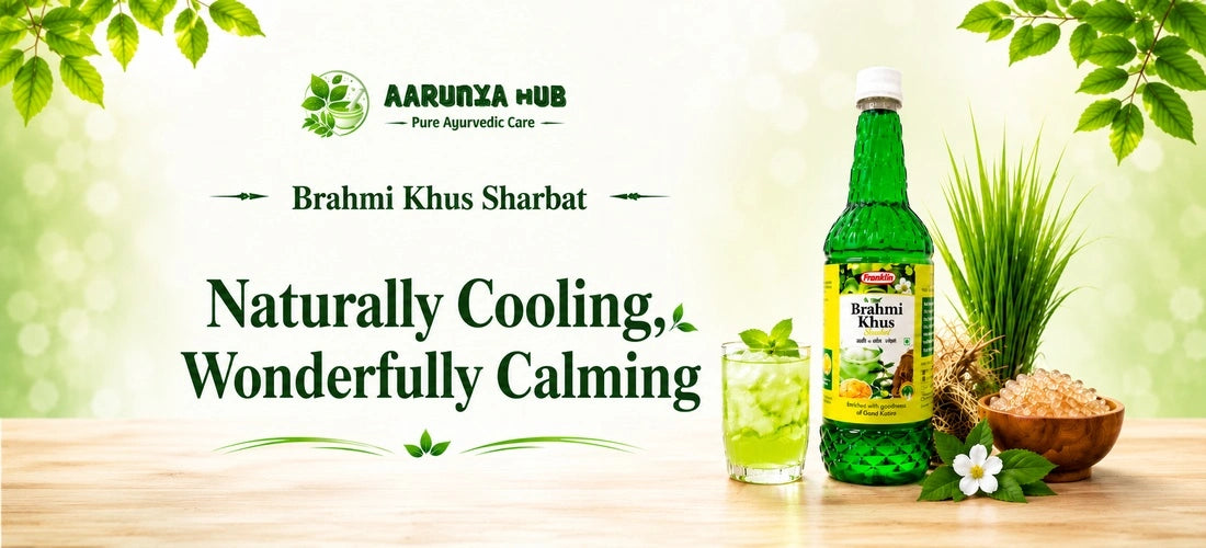 Aarunya Hub Brahmi Khus Sharbat – cooling herbal drink for daily refreshment