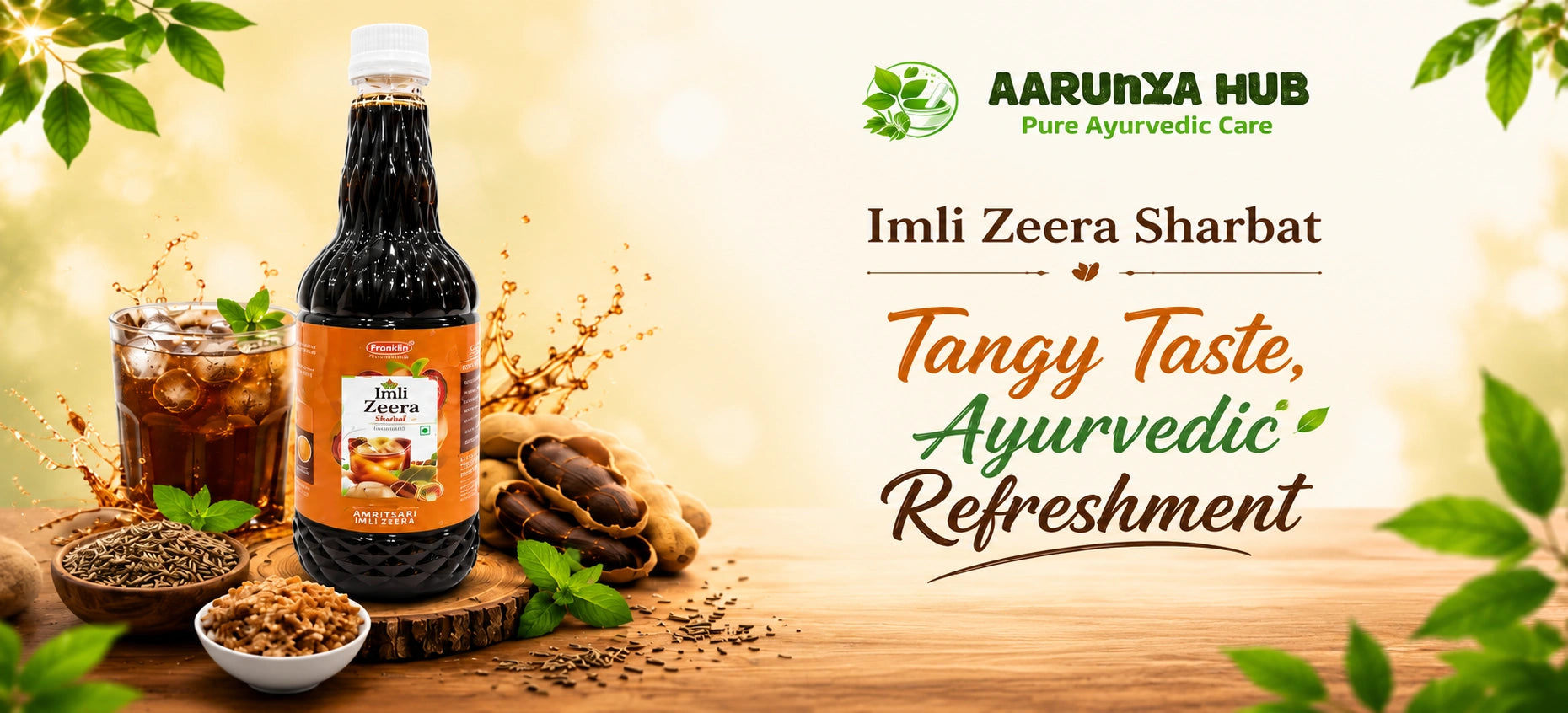 Aarunya Hub Imli Zeera Sharbat – tangy herbal drink for digestive wellness