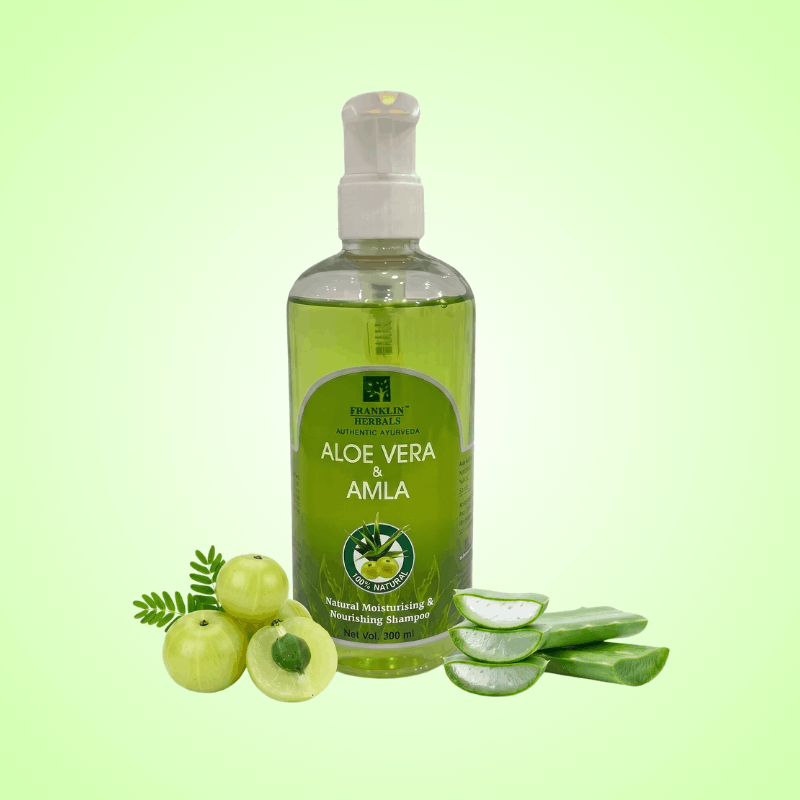 Aloe Vera & Amla Shampoo for a clean, flake-free scalp with amla fruits and aloe vera