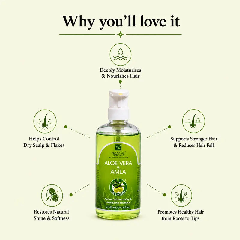Benefits of Aloe Vera & Amla Shampoo for stronger, nourished hair