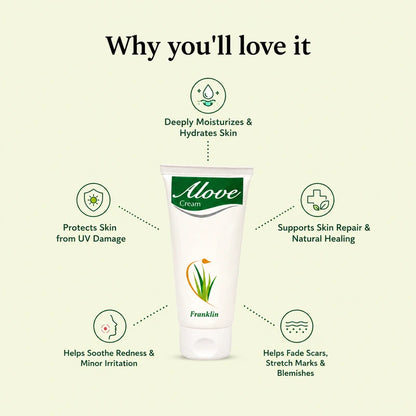 Benefits of Alove Cream for hydrated, soft and glowing skin