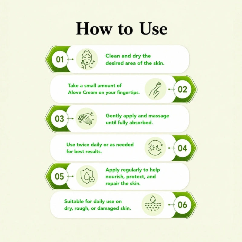 How to use Alove Cream for daily skin moisturising