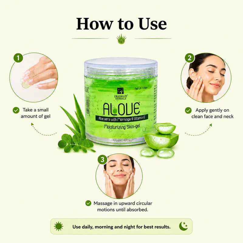 How to use Alove Moisturising Skin Gel for daily skin hydration