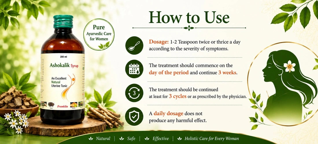 How to take Ashokalik Ayurvedic Syrup as directed for daily wellness