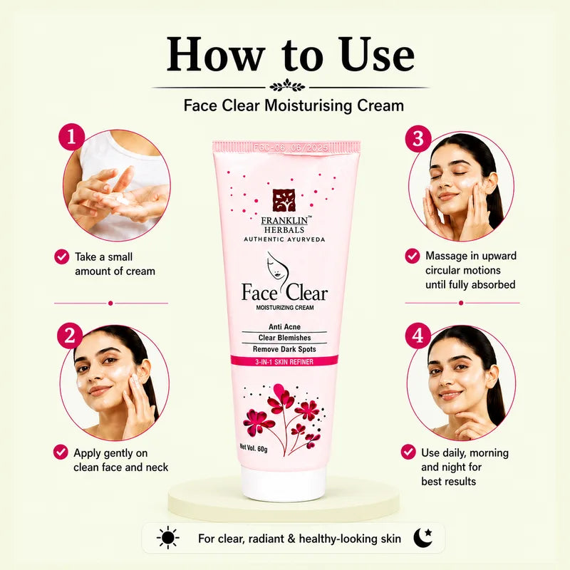 How to use Face Clear Moisturizing Cream for daily skincare