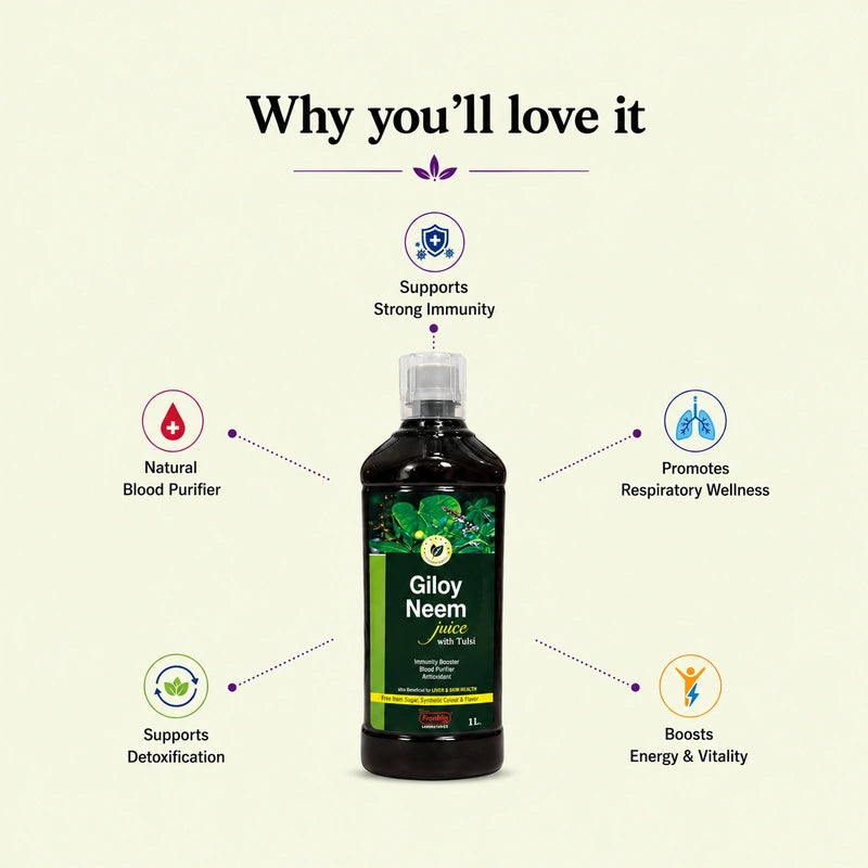 Benefits of Giloy Neem Juice with Tulsi for immunity and overall wellness