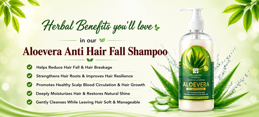 Herbal benefits of Aloe Vera Anti Hair Fall Shampoo for stronger and healthier-looking hair