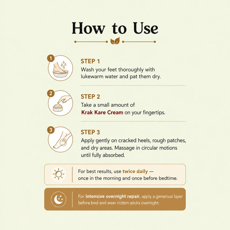 How to use Krak Kare Cream for dry and cracked heel care
