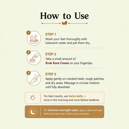 How to use Krak Kare Cream for dry and cracked heel care