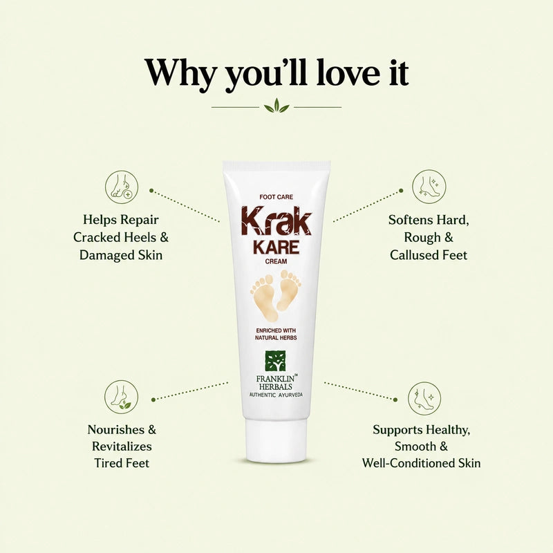 Benefits of Krak Kare Cream for soft, smooth and moisturised feet