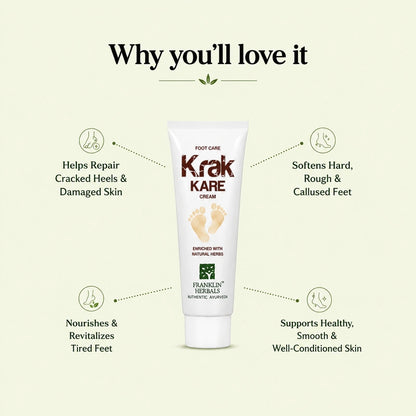 Benefits of Krak Kare Cream for soft, smooth and moisturised feet