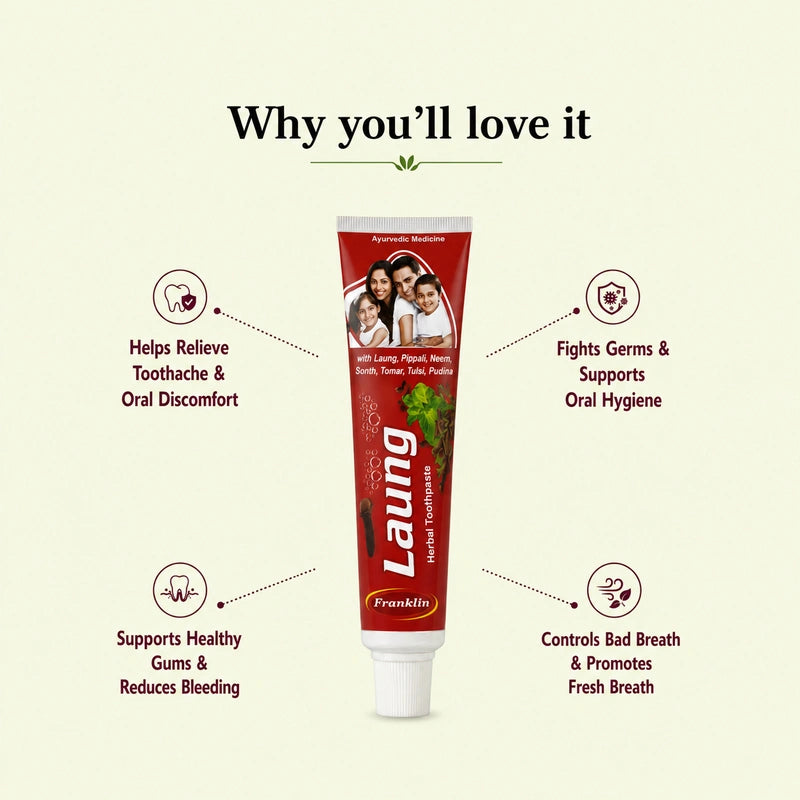 Benefits of Laung Herbal Toothpaste for teeth and gum care