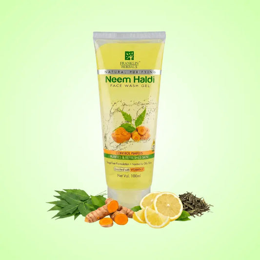 Neem Haldi Face Wash Gel with Neem and Turmeric for clear and refreshed skin