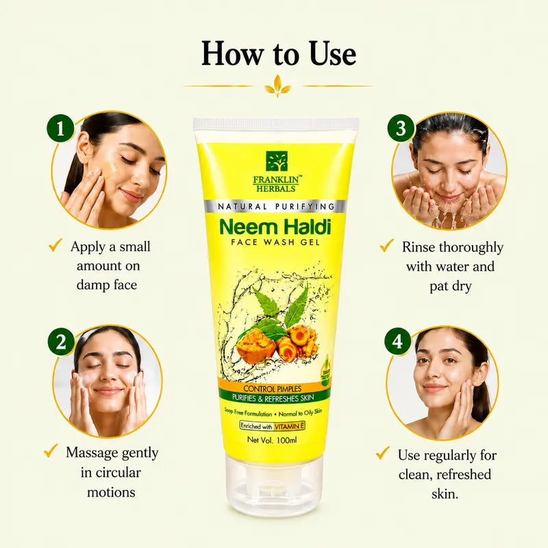 How to use Neem Haldi Face Wash Gel for acne treatment