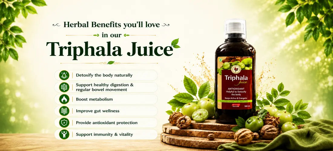 Herbal benefits of Triphala Juice for digestion and natural detox support