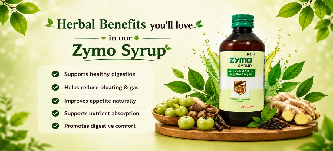 Herbal benefits of Zymo Syrup for digestion, appetite and gut comfort