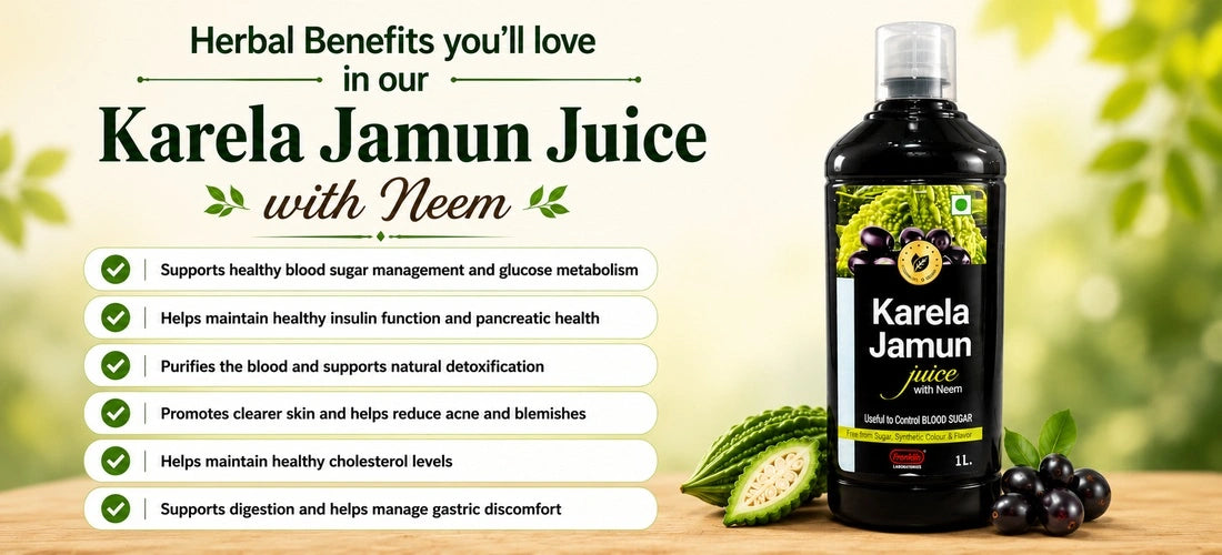Herbal benefits of Karela Jamun Juice with Neem for daily wellness